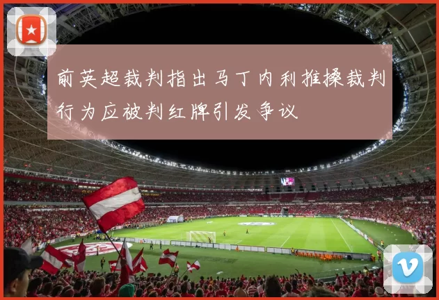 前英超裁判指出马丁内利推搡裁判行为应被判红牌引发争议